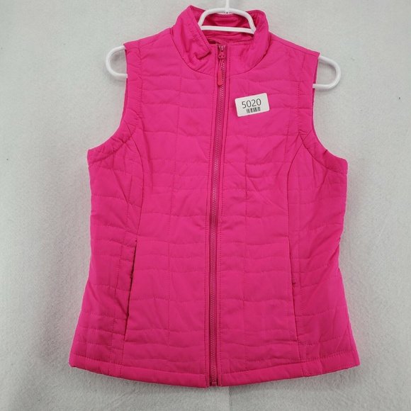 EXERTEK Vest Women's Full Zip Quilted Pockets Polyester Bright Pink Size Small - Picture 12 of 12